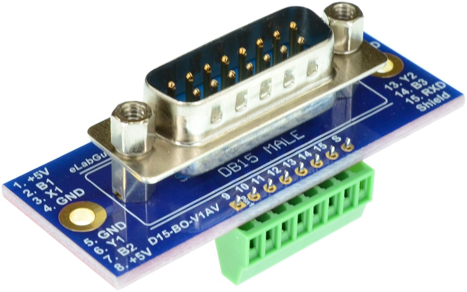DB15 Male game port vertical connector Breakout Board